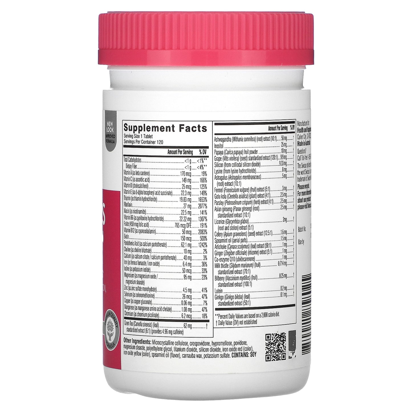 Swisse, Women's Multivitamin, 120 Tablets