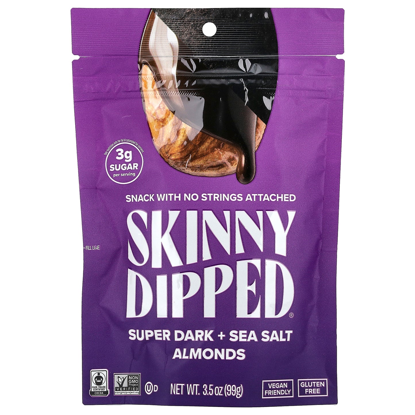 SkinnyDipped, Super Dark + Sea Salt Almonds, 3.5 oz (99 g)
