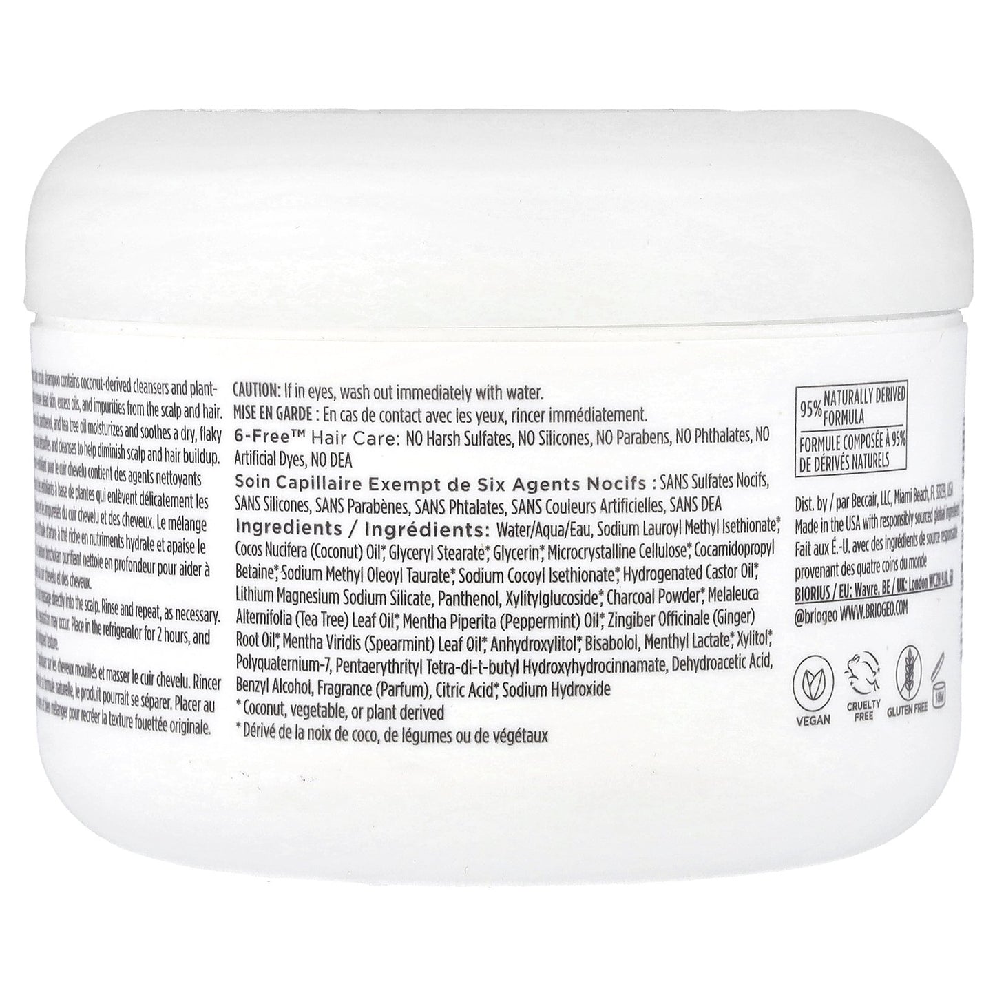 Briogeo, Scalp Revival™, Charcoal + Coconut Oil Micro-Exfoliating Shampoo, 8 fl oz (236 ml)