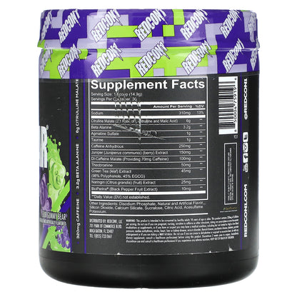 Redcon1, Total War, Preworkout, Sour Gummy Bear, 15.77 oz (447 g)