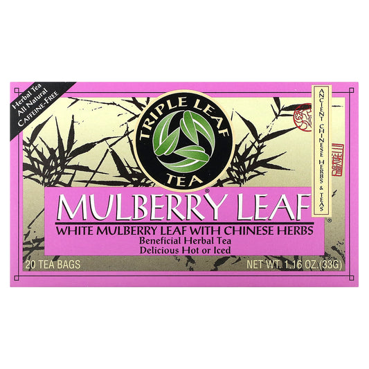 Triple Leaf Tea, Mulberry Leaf Tea, Caffeine-Free, 20 Tea Bags, 1.16 oz (33 g)