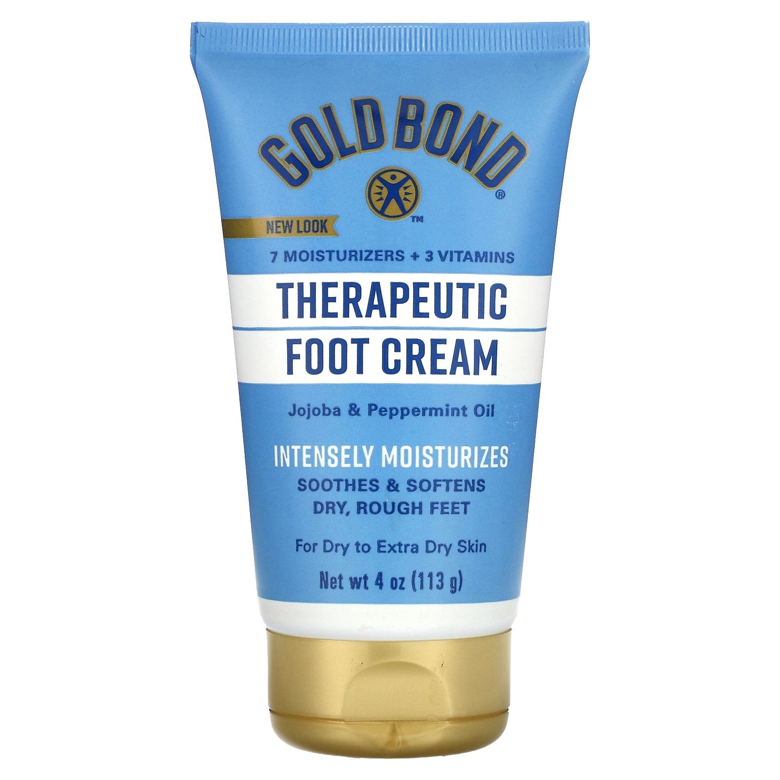 Gold Bond, Therapeutic Foot Cream, Jojoba & Peppermint Oil, 4 oz (113 g)