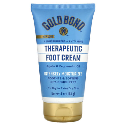 Gold Bond, Therapeutic Foot Cream, Jojoba & Peppermint Oil, 4 oz (113 g)