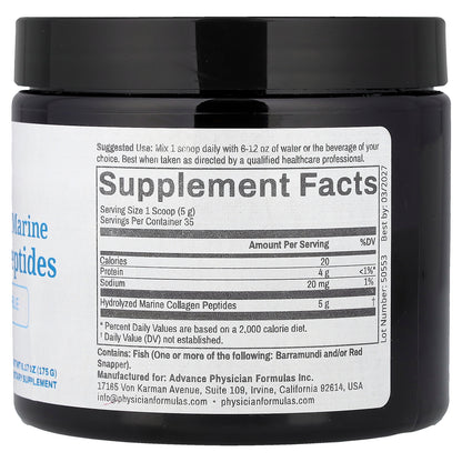 Advance Physician Formulas, Wild Caught Marine Collagen Peptides, 6.17 oz (175 g)