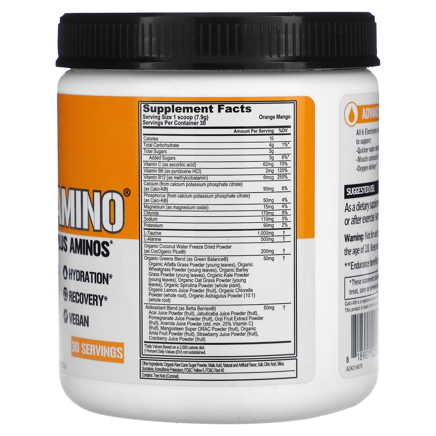 EVLution Nutrition, HydrAmino, Orange Mango, 8.4 oz (237 g)
