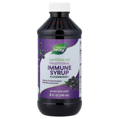 Nature's Way, Sambucus® , Traditional Immune Syrup, Elderberry, 8 fl oz (240 ml)