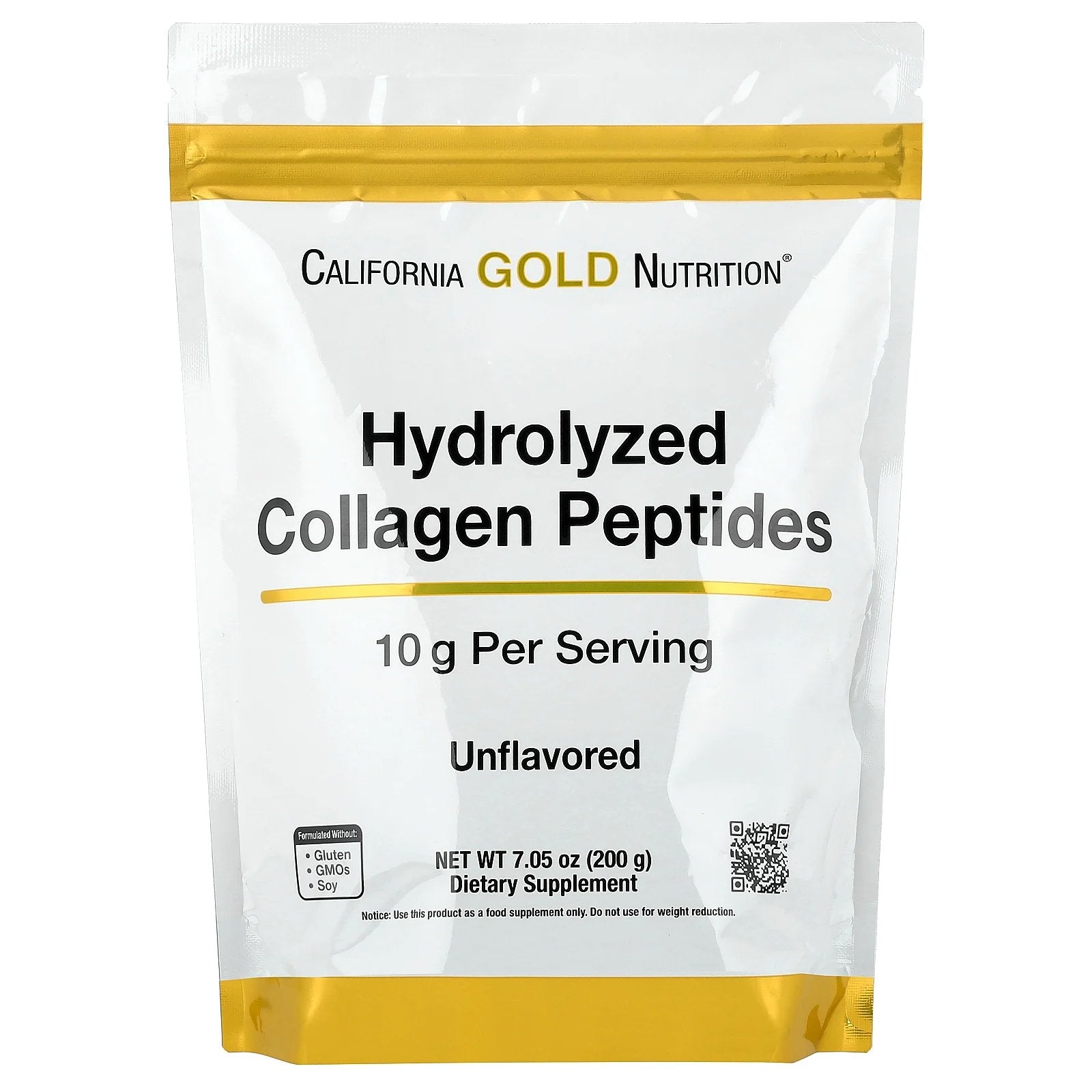 California Gold Nutrition, Hydrolyzed Collagen Peptides, Type I & III, Unflavored, 7.05 oz (200 g)