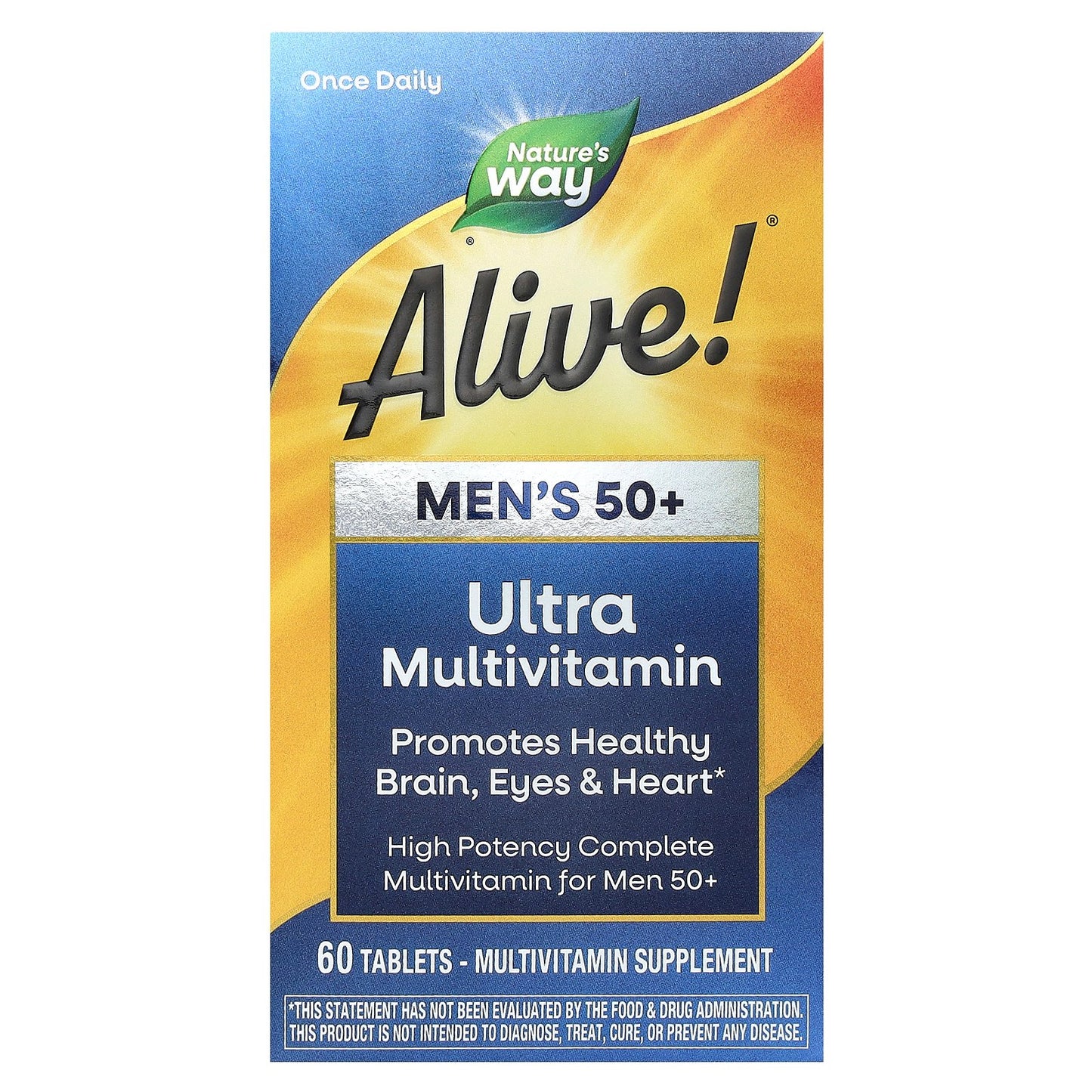 Nature's Way, Alive! Men's 50+ Ultra Multivitamin, 60 Tablets