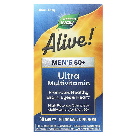 Nature's Way, Alive! Men's 50+ Ultra Multivitamin, 60 Tablets