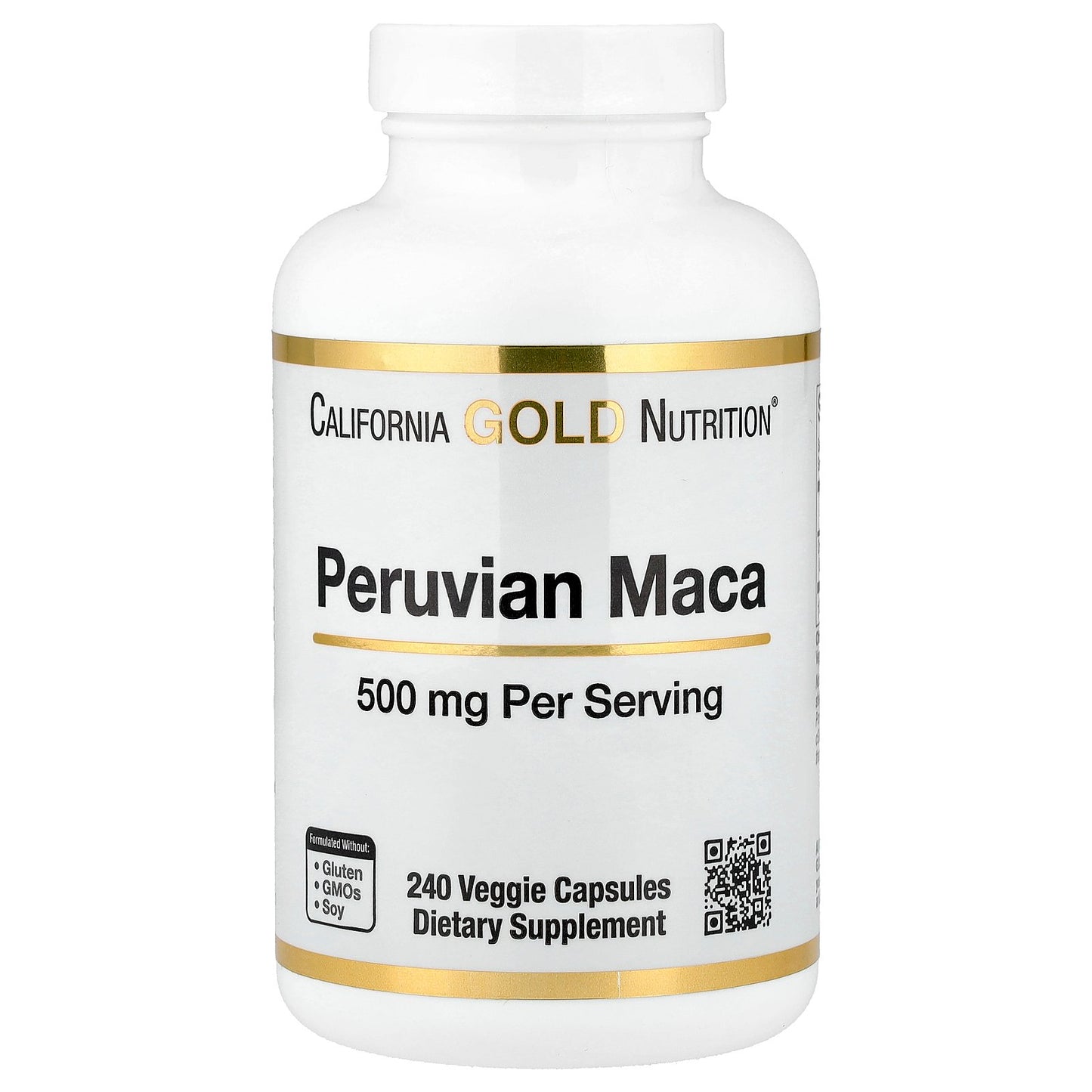 California Gold Nutrition, Peruvian Maca, 500 mg, 240 Veggie Capsules