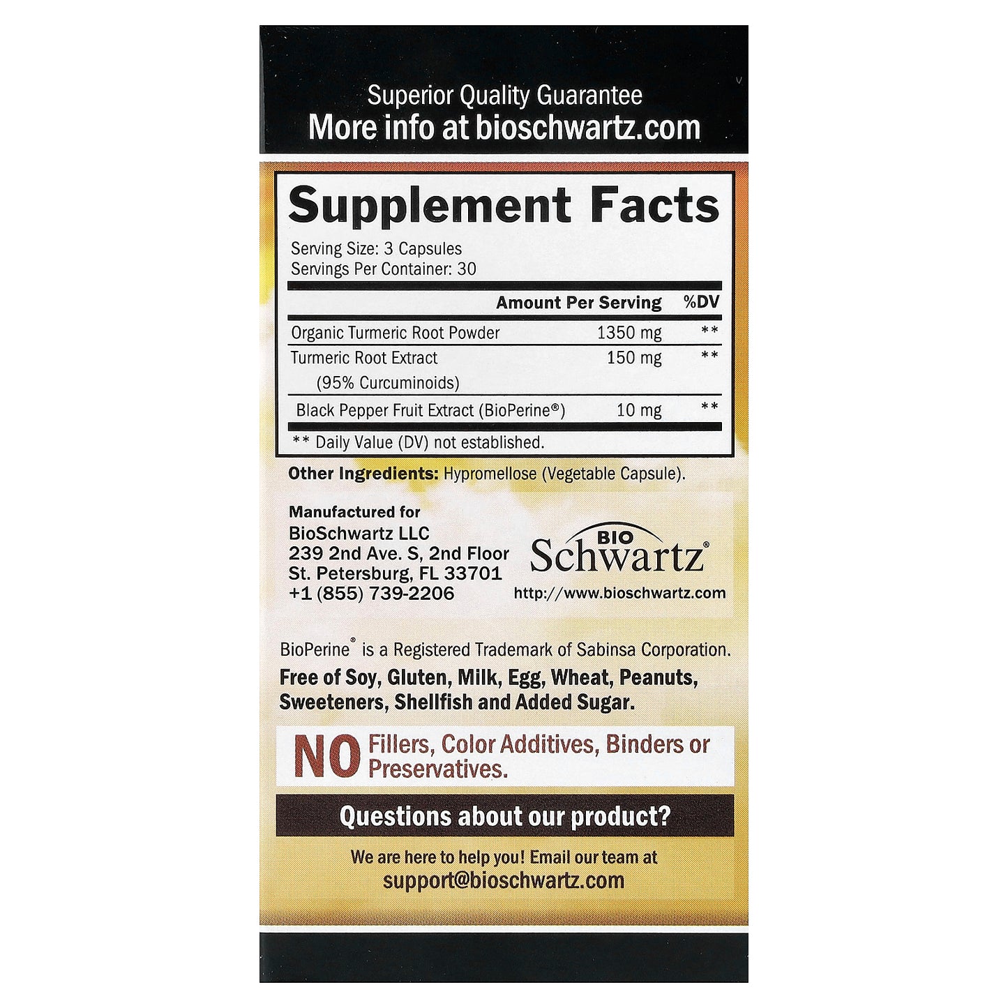 BioSchwartz, Ultra Premium Turmeric Curcumin With Bioperine®, 90 Veggie Caps