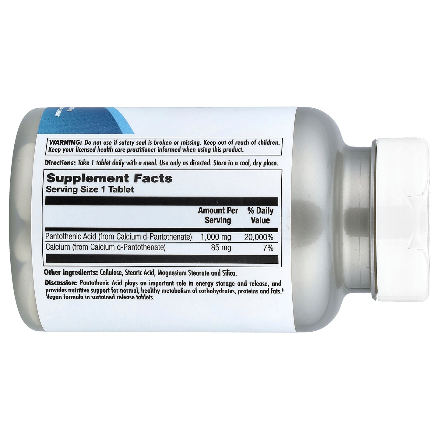 KAL, Pantothenic Acid, 100 Tablets