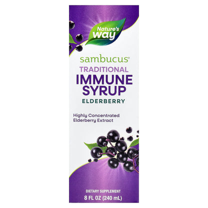 Nature's Way, Sambucus® , Traditional Immune Syrup, Elderberry, 8 fl oz (240 ml)