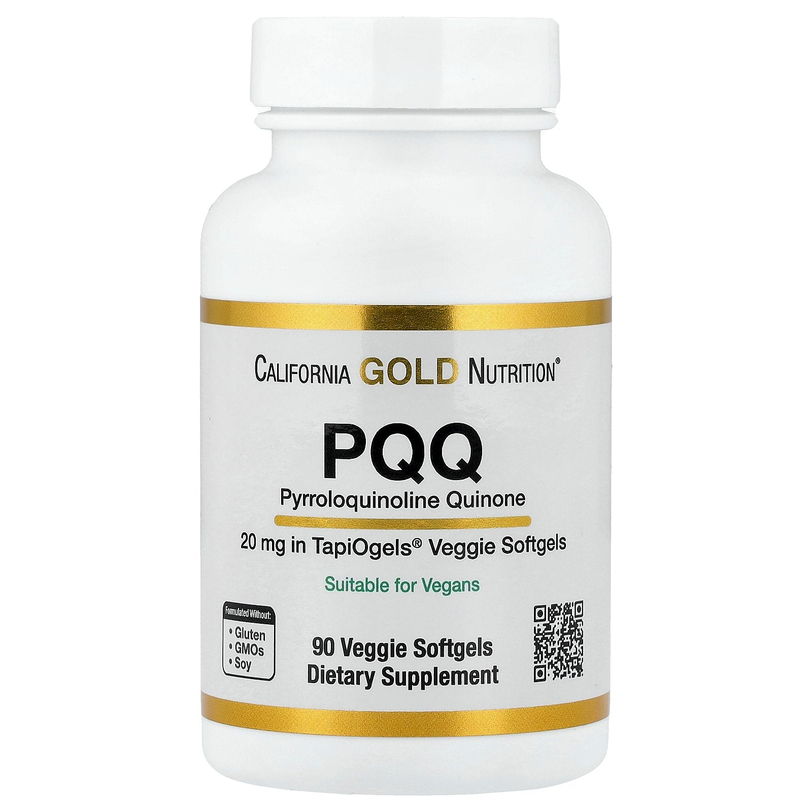 California Gold Nutrition, PQQ, 20 mg, 90 Veggie Softgels