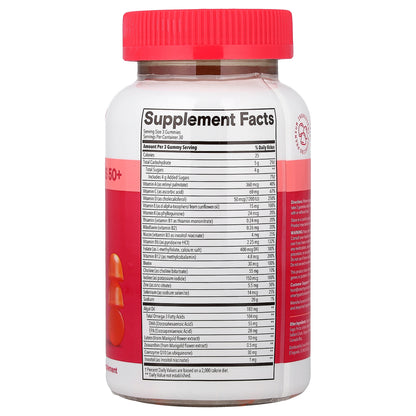 SmartyPants, Women's Plus 50+, Multi & Omegas Gummies, Orange and Mango Orange, 90 Gummies