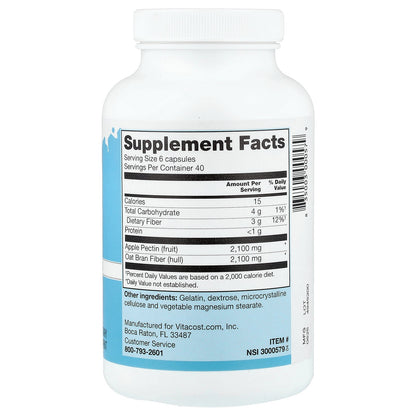 Vitacost, Friendly Fiber, Including Oat Bran Fiber, 240 Capsules