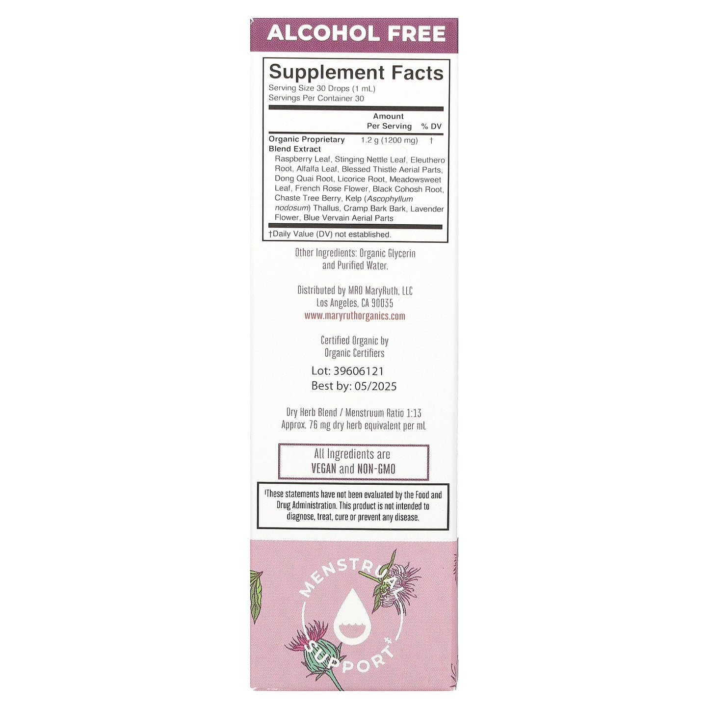 MaryRuth's, Organic Women's Wellness & Menstrual Support Liquid Extract, Alcohol Free , 1 fl oz (30 ml)