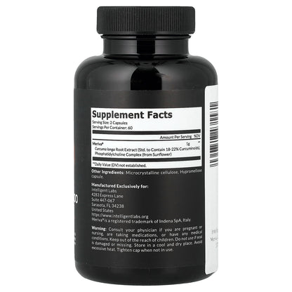 Intelligent Labs, Curcumin 500, 120 Vegetarian Capsules