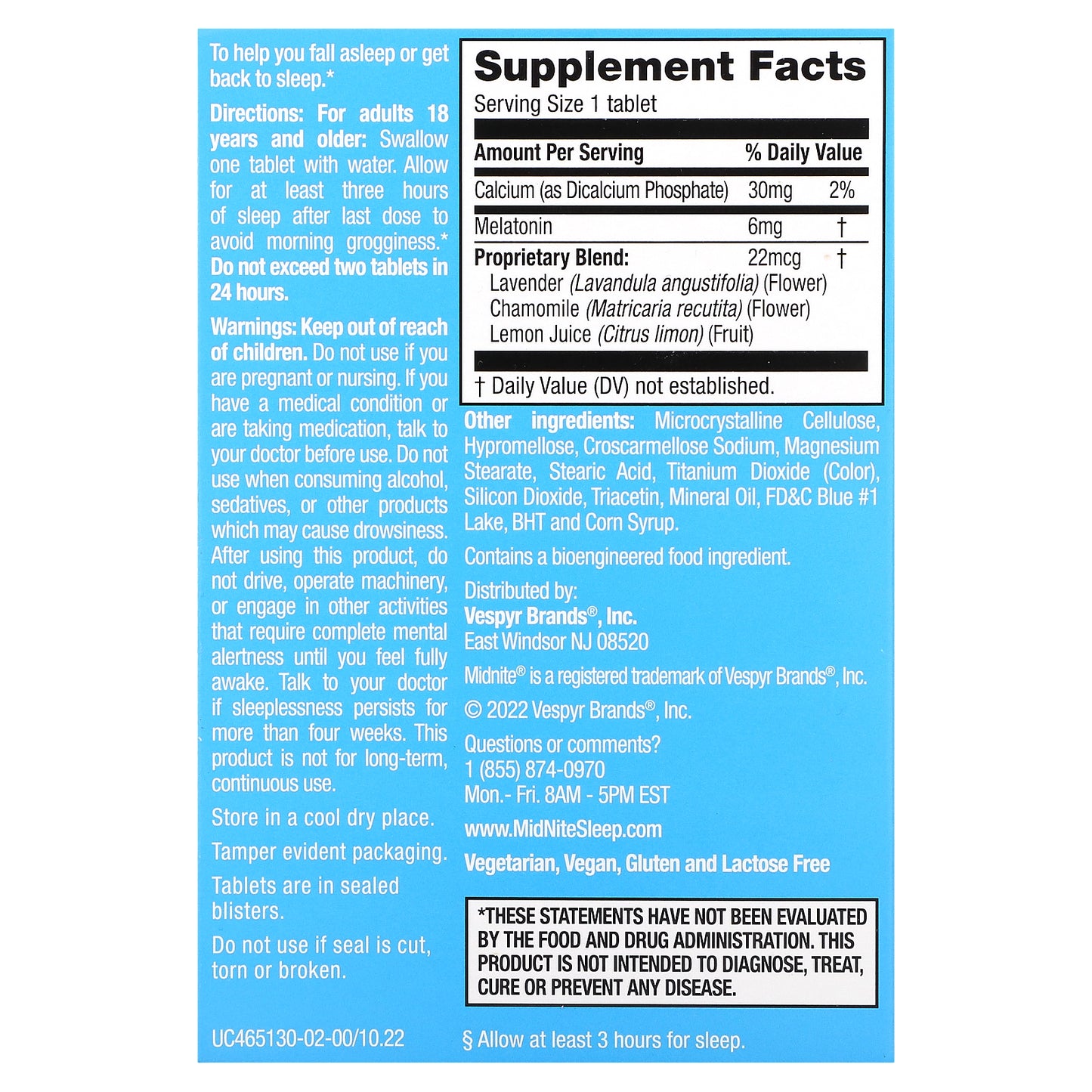 MidNite, Sleep Cycle Support, Medium Dose, 6 mg, 30 Extended Release Tablets