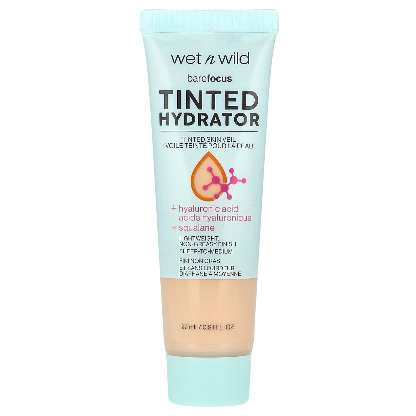 wet n wild, Barefocus, Tinted Hydrator, 1114063 Light Medium, 0.91 fl oz (27 ml)