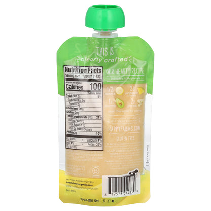 Happy Family Organics, Happy Baby®, Organic Baby Food, 6+ Months, Bananas, Pineapple, Avocado & Granola, 4 oz (113 g)