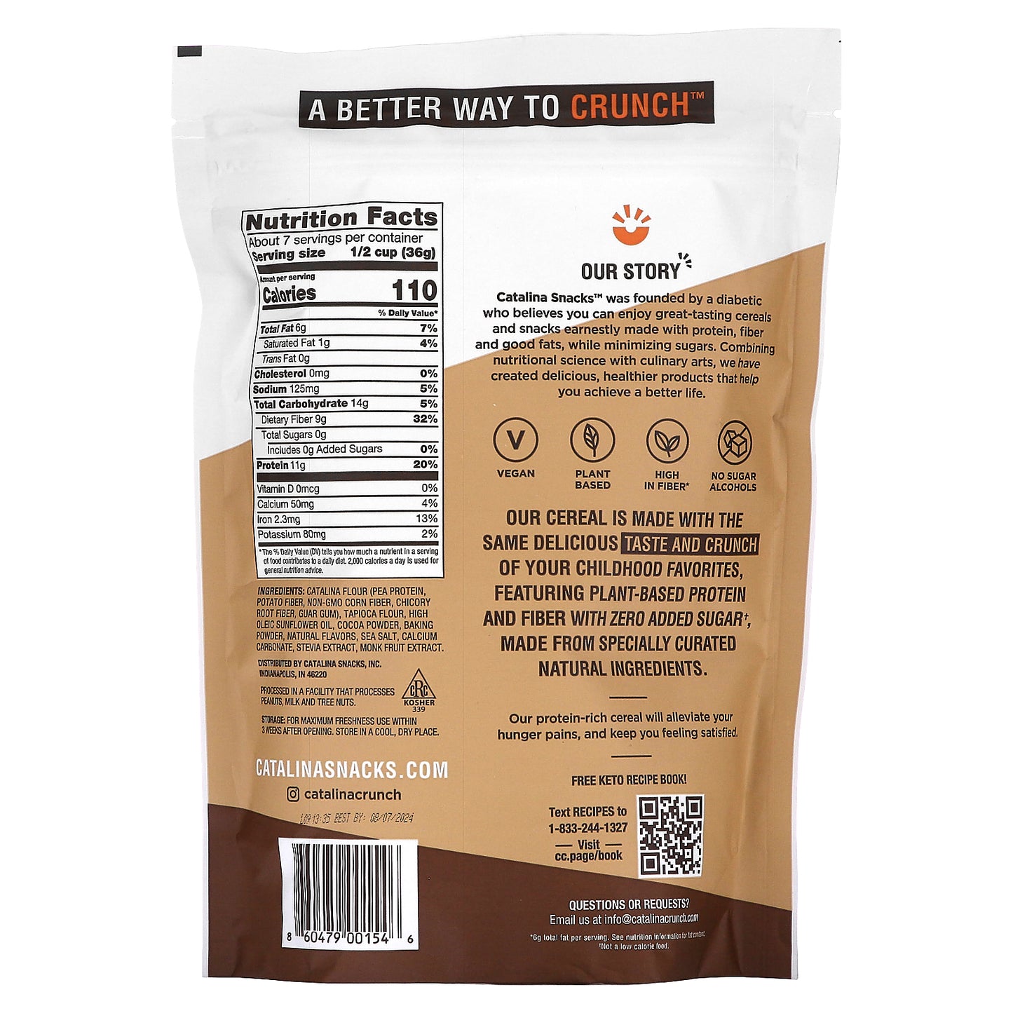 Catalina Crunch, Keto Friendly Cereal, Dark Chocolate, 9 oz (255 g)