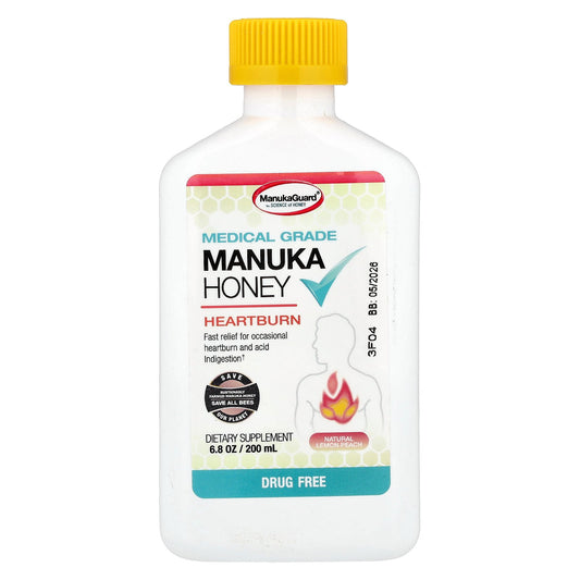 ManukaGuard, Medical Grade Manuka Honey, Natural Lemon Peach, 6.8 oz (200 ml)