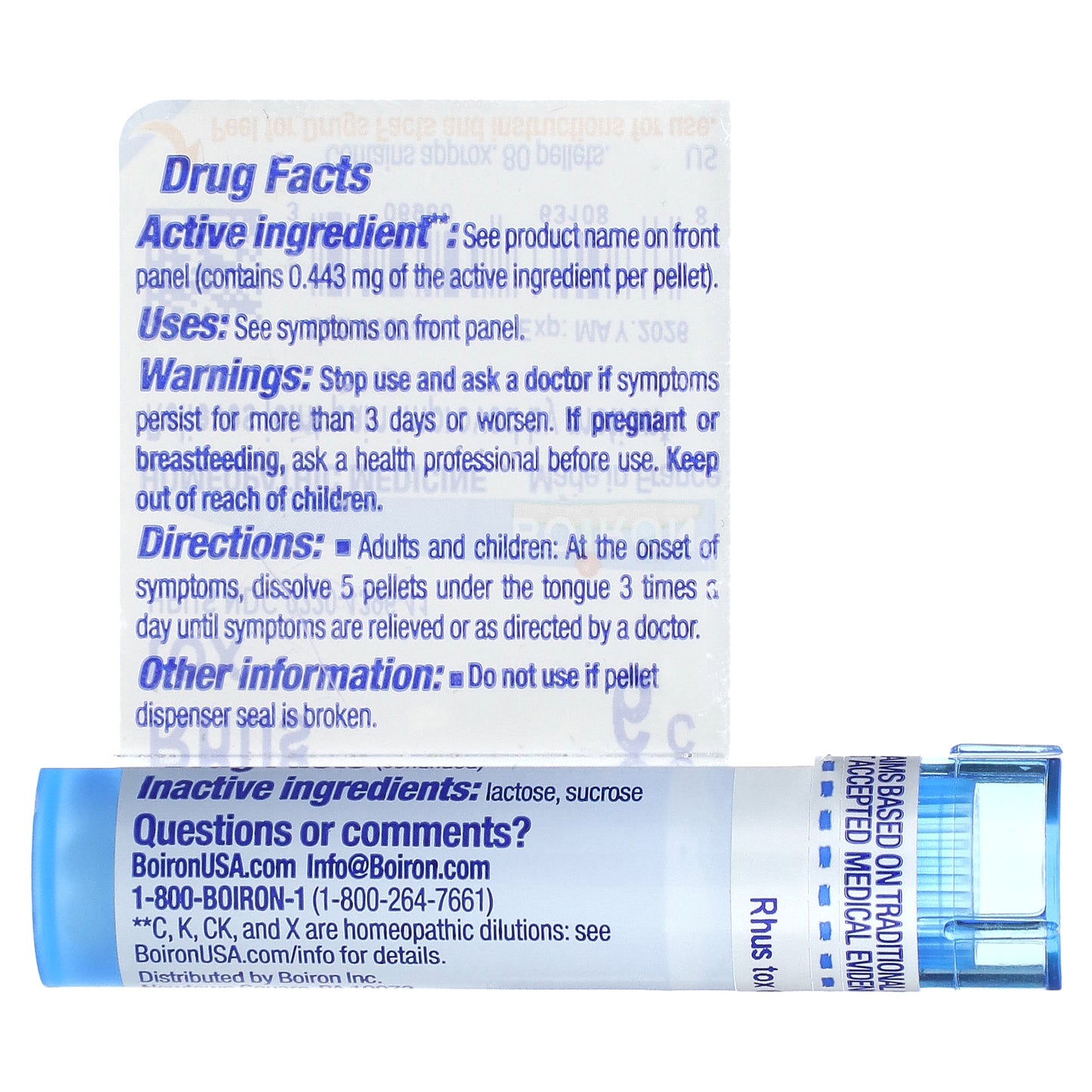 Boiron, Rhus Tox, 6C, Joint Pain Relief, Approx 80 Pellets