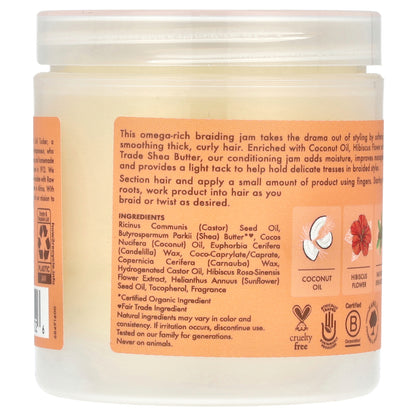 SheaMoisture, Kids Braiding Jam, Coconut & Hibiscus with Shea Butter , 5.5 oz (156 g)