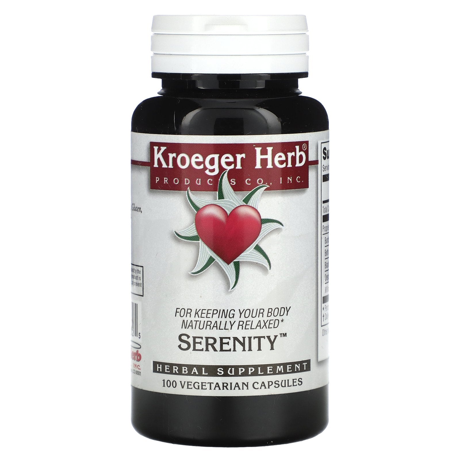 Kroeger Herb Co, Serenity, 100 Vegetarian Capsules