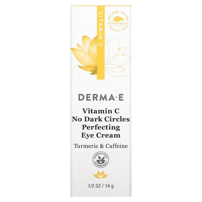 DERMA E, Vitamin C, No Dark Circles Perfecting Eye Cream, 1/2 oz (14 g)