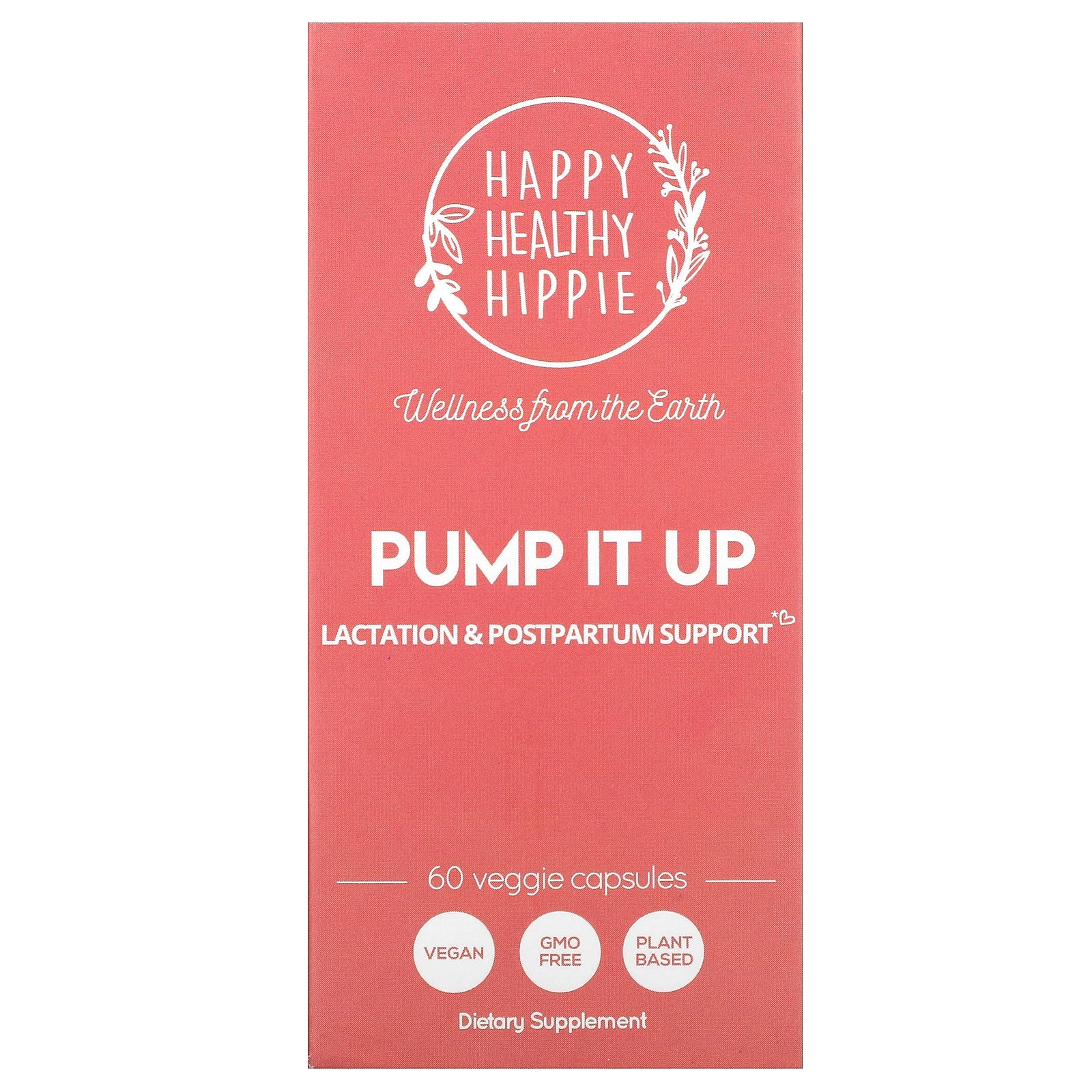 Happy Healthy Hippie, Pump It Up, Lactation & Postpartum Support, 60 Veggie Capsules