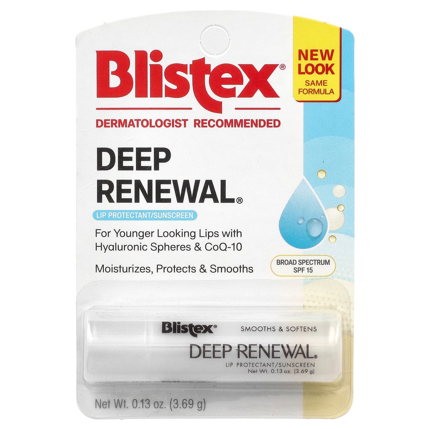 Blistex, Deep Renewal® Lip Protectant/Sunscreen, SPF 15, 0.13 oz (3.69 g)