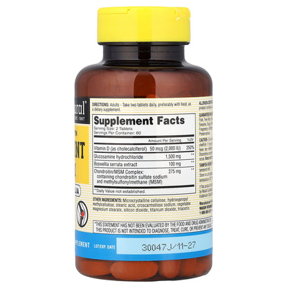 Mason Natural, Osteo-Joint Complex with D3 & Boswellia, Triple Strength, 120 Tablets