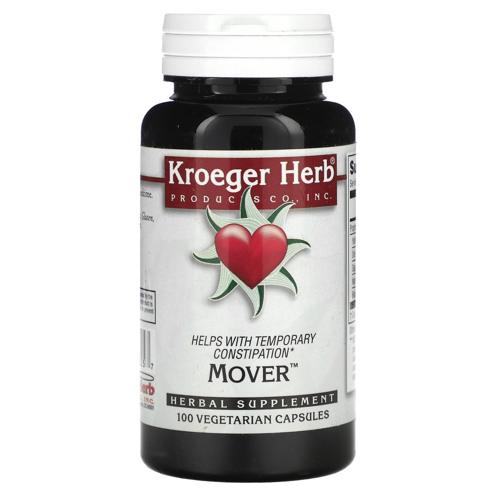 Kroeger Herb Co, Mover, 100 Vegetarian Capsules