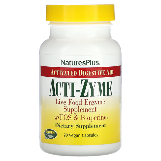 NaturesPlus, Acti-Zyme, Activated Digested Aid, 90 Vegan Capsules