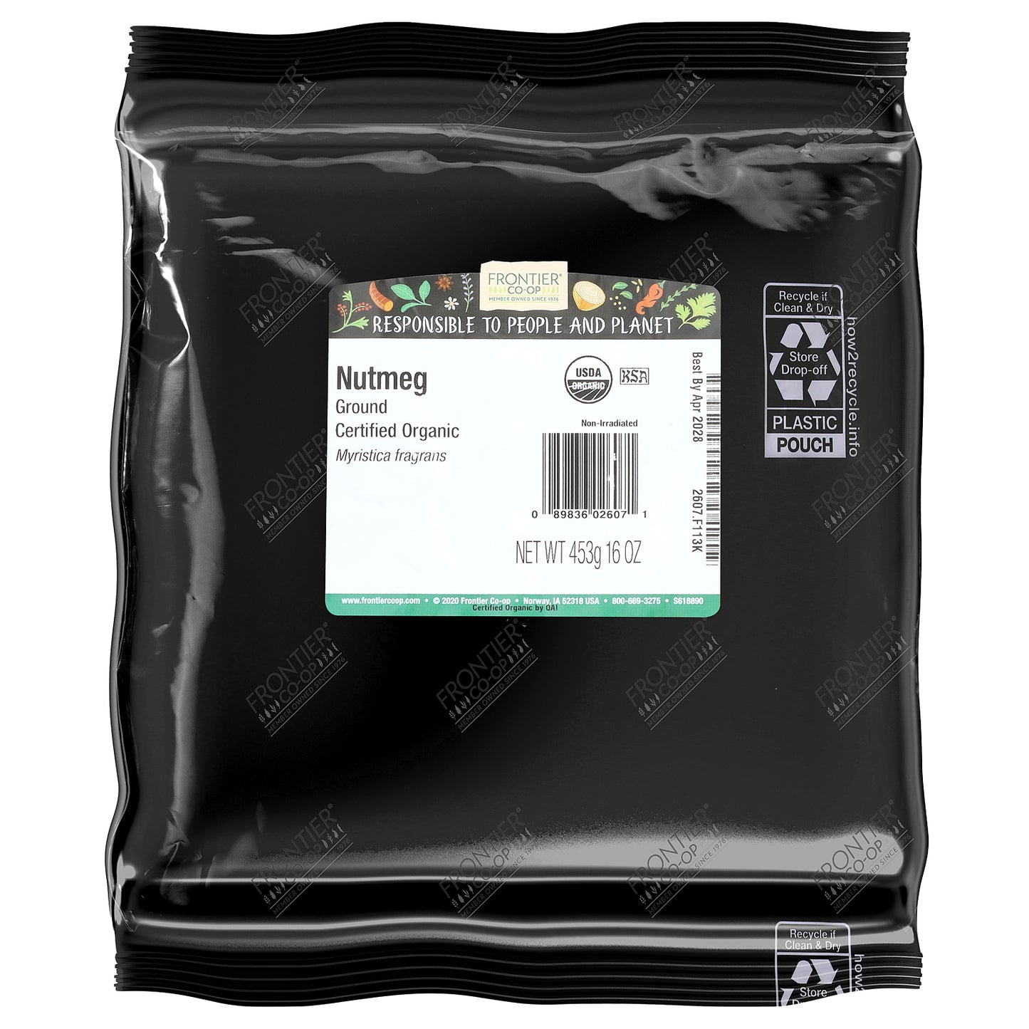 Frontier Co-op, Organic Nutmeg, Ground, 16 oz (453 g)