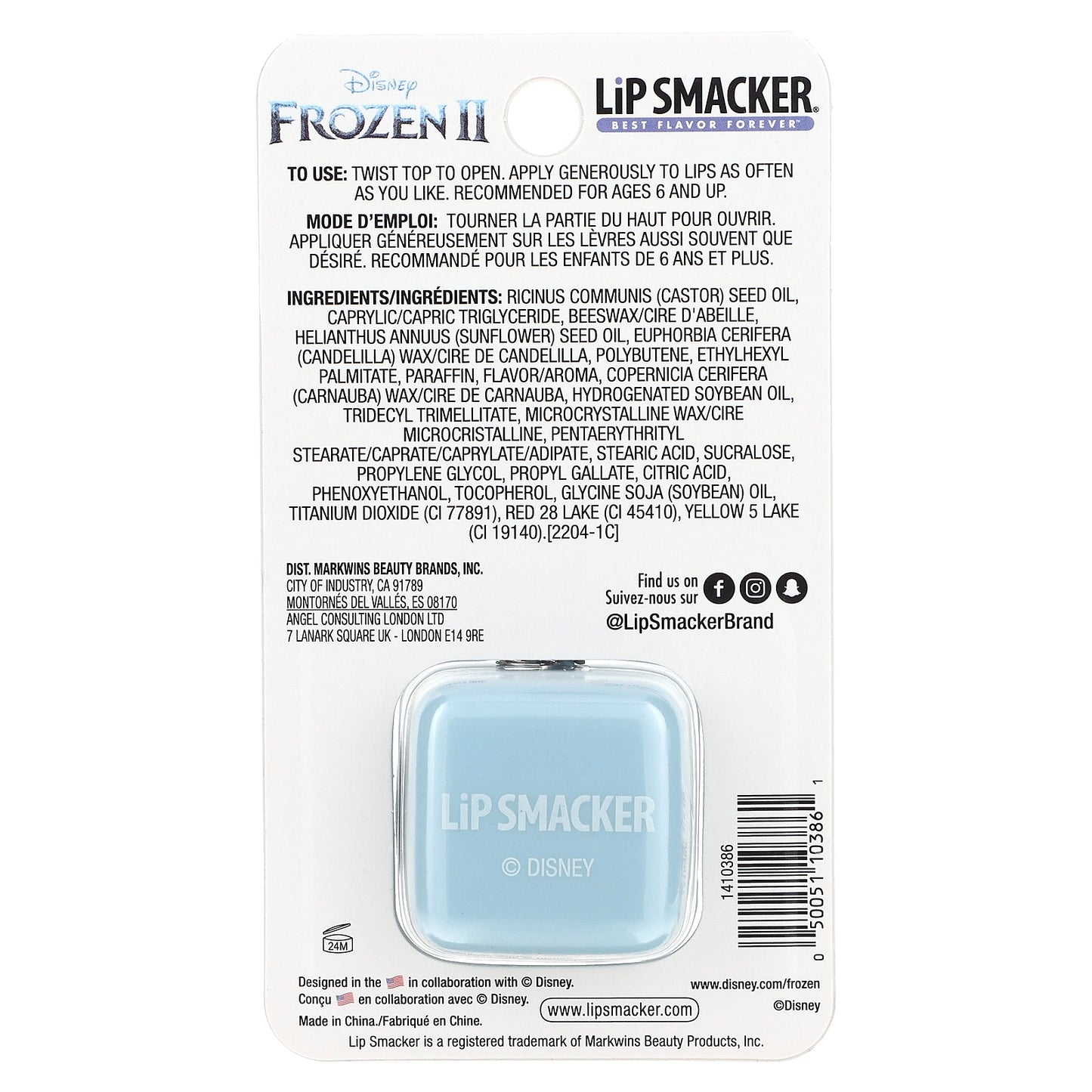 Lip Smacker, Disney Frozen II, Lip Balm, Elsa, In My Ele-mint, 0.2 oz (5.7 g)