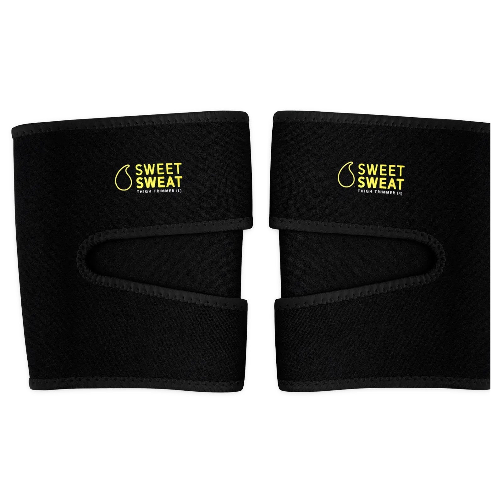 Sports Research, Sweet Sweat®, Thigh Trimmers, Medium, Black & Yellow, 1 Pair