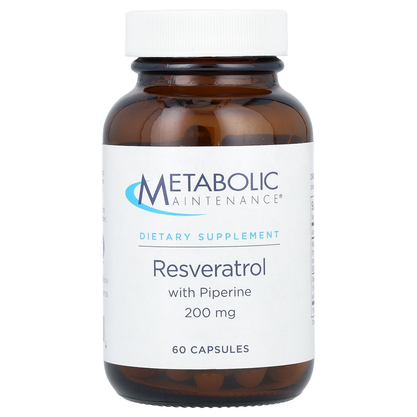 Metabolic Maintenance, Resveratrol with Piperine, 200 mg, 60 Capsules