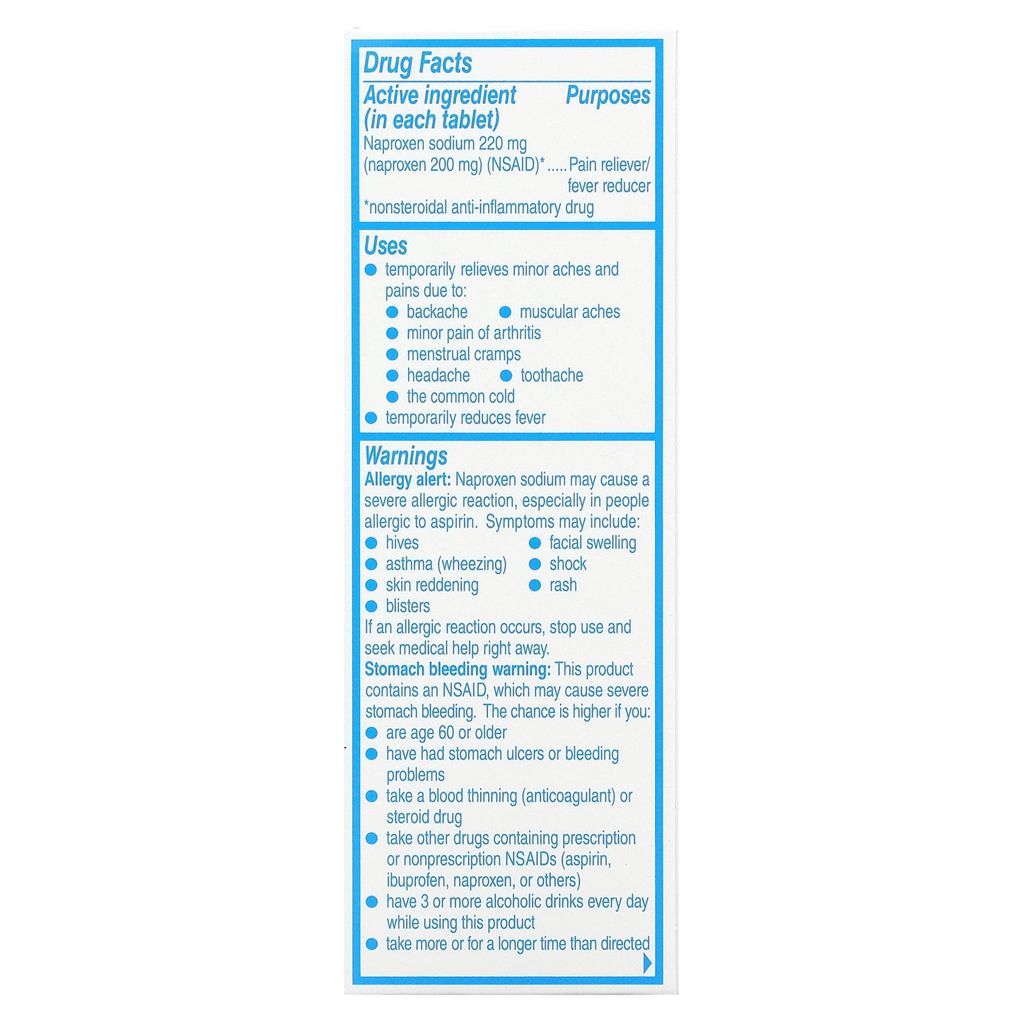 Aleve, Naproxen Sodium Tablets, Back & Muscle Pain, 220 mg, 90 Tablets