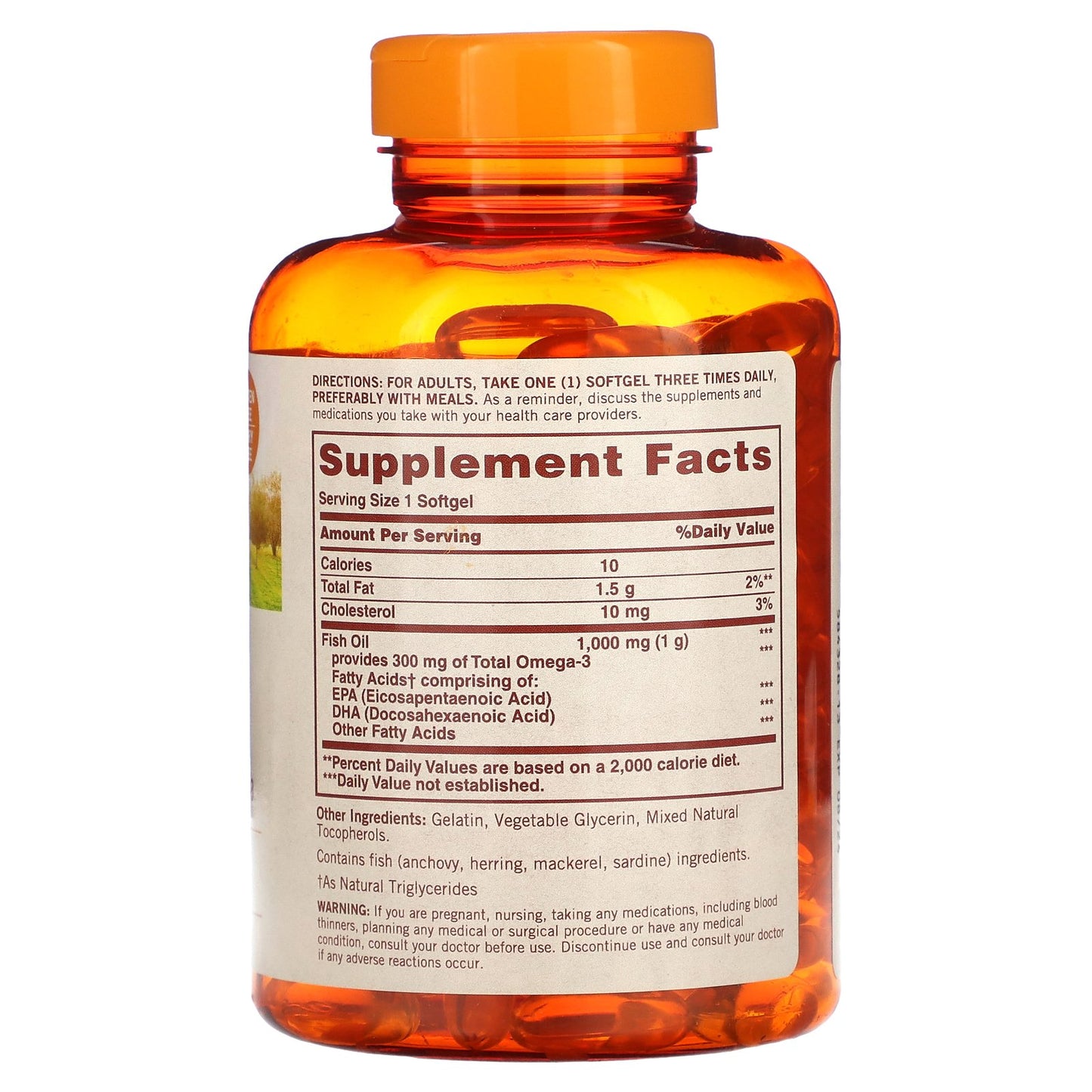 Sundown Naturals, Fish Oil, 1,000 mg, 200 Softgels