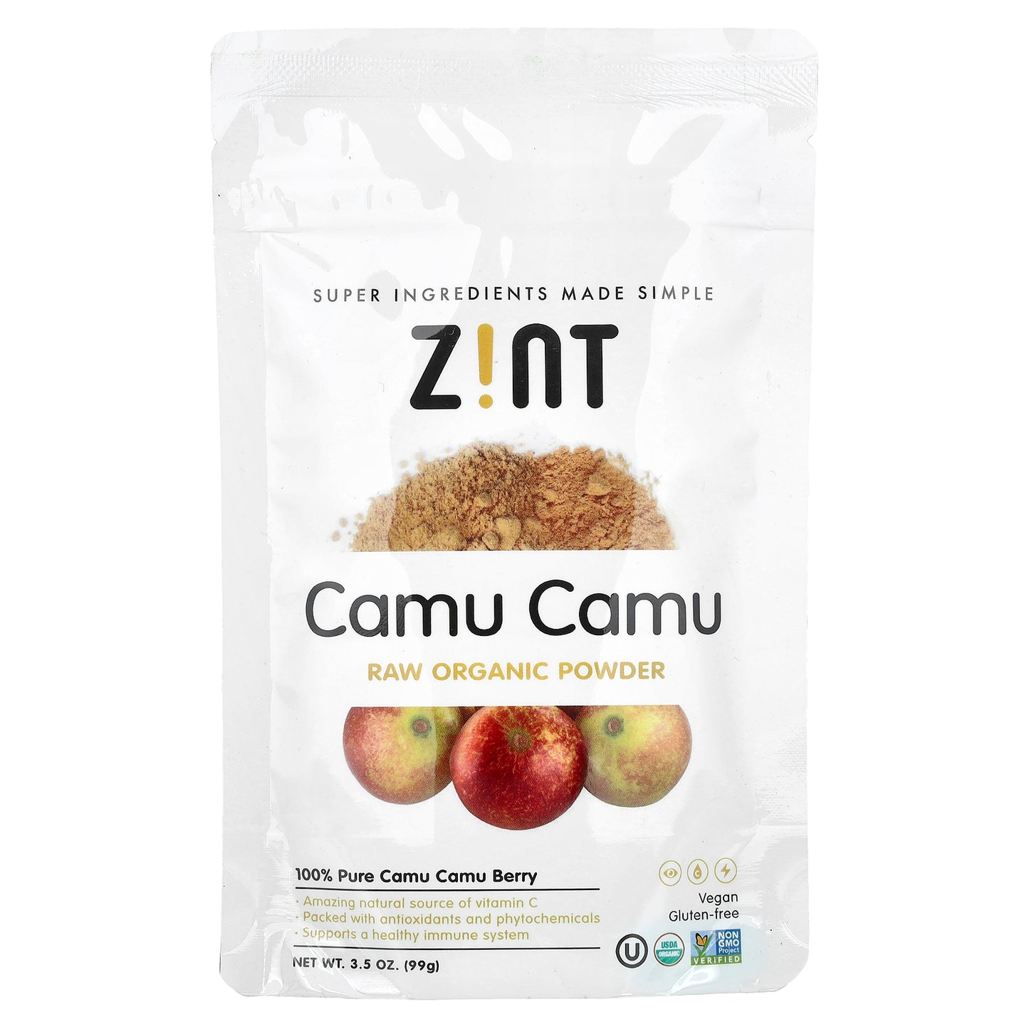 Zint, Raw Organic Camu Camu Powder , 3.5 oz (99 g)