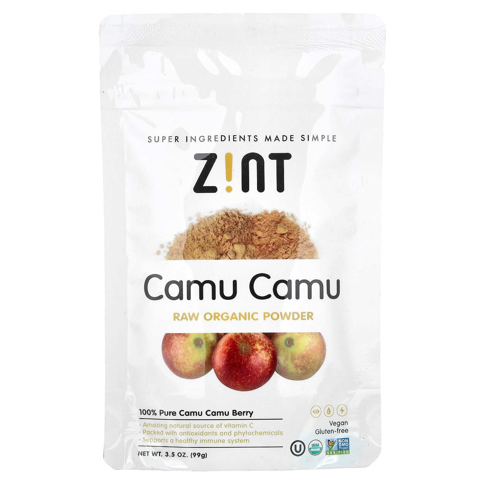 Zint, Raw Organic Camu Camu Powder , 3.5 oz (99 g)