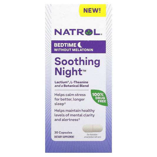 Natrol, Soothing Night, Bedtime without Melatonin, 30 Capsules