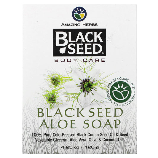 Amazing Herbs, Black Seed, Body Care, Aloe Soap, 4.25 oz (120 g)
