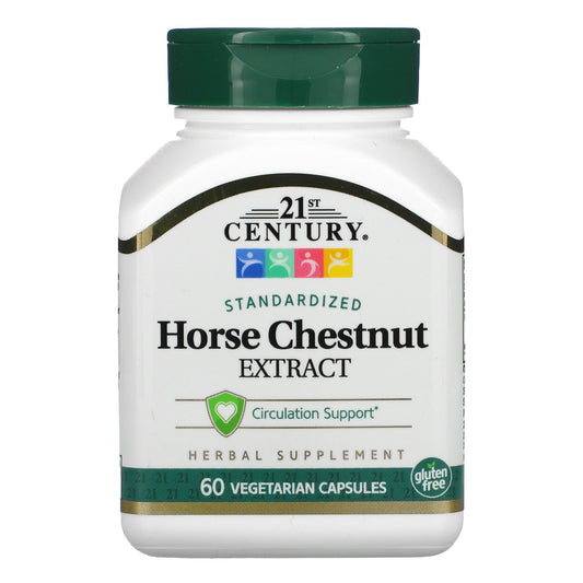 21st Century, Horse Chestnut Extract, Standardized, 600 mg, 60 Vegetarian Capsules (300 mg per Capsules)