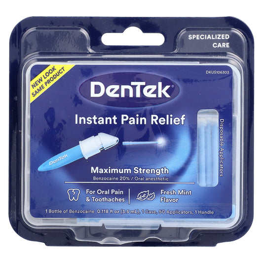 DenTek, Instant Pain Relief, Maximum Strength, Fresh Mint, 1 Kit