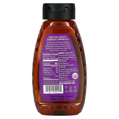 Wholesome Sweeteners, Raw + Unfiltered Organic Honey, 16 oz (454 g)