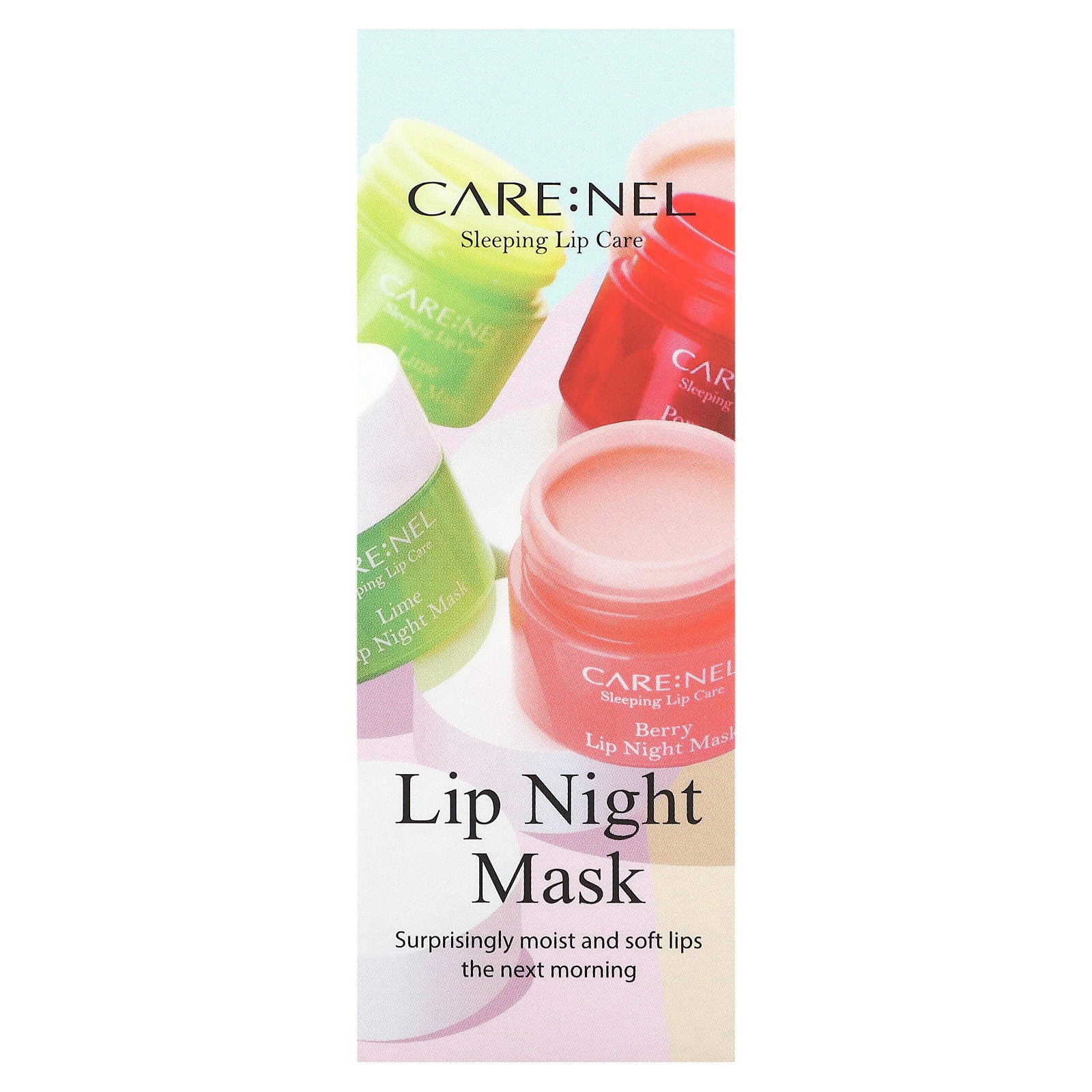 Care:Nel, Lip Night Mask, Berry, 3 Pieces, (5 g) Each